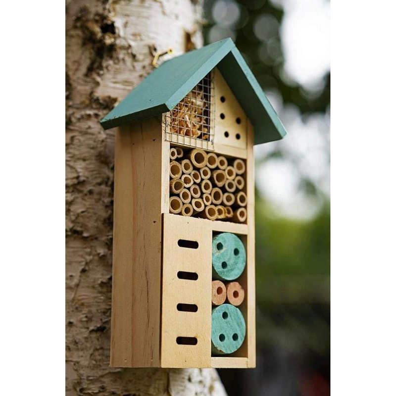 ALAYSTAR Premium Wooden Garden Insect Hotel Nest Shelter for Bees ...
